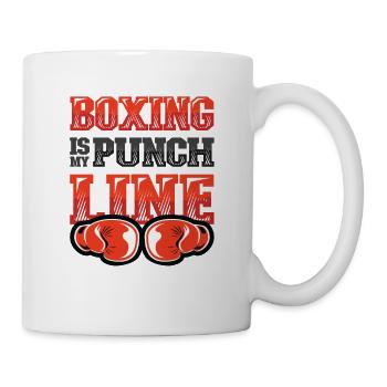 Boxing is my punchline, boxers, martial arts - Mug - white - Right