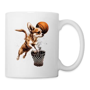 Chihuahua | Basketball |Spieler | Sport | Hund - Tasse - Weiß - Rechts