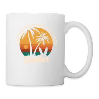 Dernier jour de recharge estivale des enseignants - Mug blanc - blanc - Droite