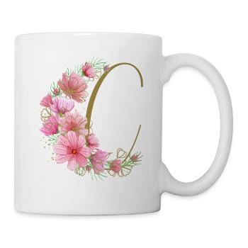 Floral tendril with letter C - Mug - white - Right