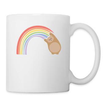 Is It Gay Here LGBTQ Proud Ally Rainbow Gay Pride - Mug - white - Right