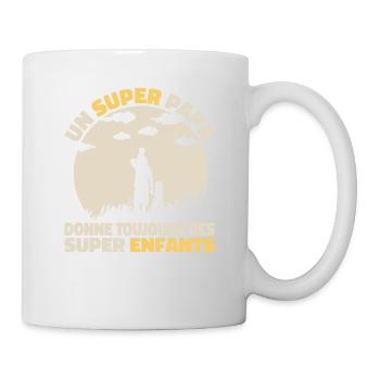 Un super Papa donne Toujours des Super Enfants - Mug blanc - blanc - Droite