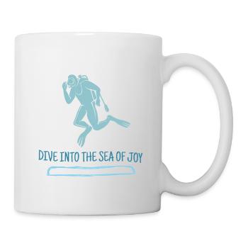 Plongez dans la mer de joie Retro Diver Designs - Mug blanc - blanc - Droite