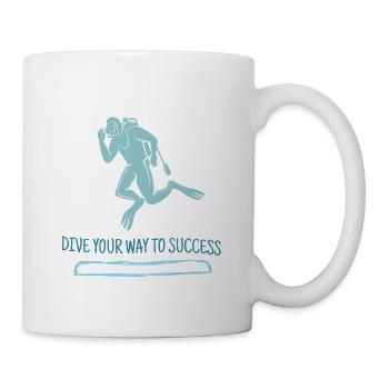 Plongez votre chemin vers le succès Retro Diver Designs - Mug blanc - blanc - Droite