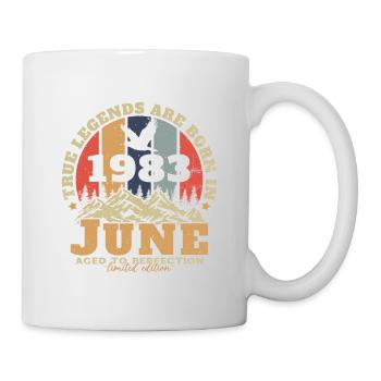 1983 Vintage retro born in June 1983 anniversary - Mug - white - Right