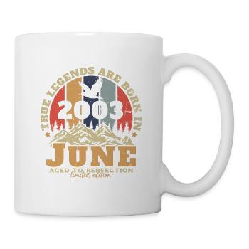 2003 Juin Vintage Nées En Juin 2003 Anniversaire - Mug blanc - blanc - Droite