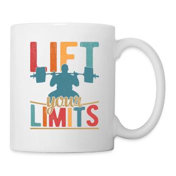 Lift Your Limits Workout Training Weight Lifting - Tasse - Weiß - Rechts