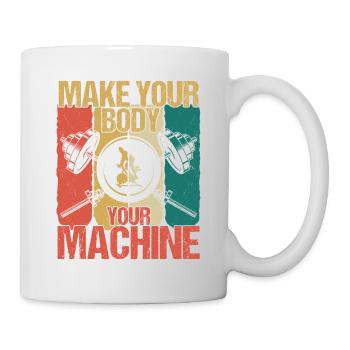 Make Your Body Your Machine Workout Training Weig - Mug - white - Right