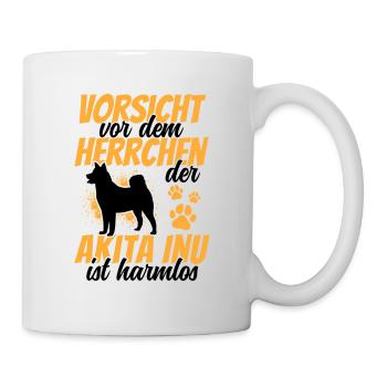 Vorsicht vor dem Akita Inu japanischer Akita Inu - Tasse - Weiß - Rechts