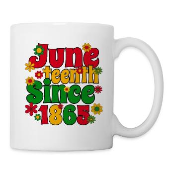 Juneteenth Commemorative1865 Peace Love - Mug - white - Right