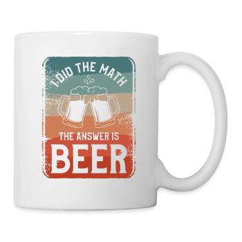 Ich habe nachgerechnet: Die Antwort ist Biertrinken - Tasse - Weiß - Rechts