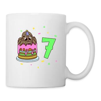 With Spider - Children's Birthday 7 Years - Mug - white - Right