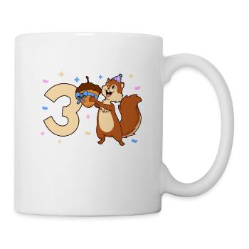 Chipmunk - Children's birthday 3 years - Mug - white - Right