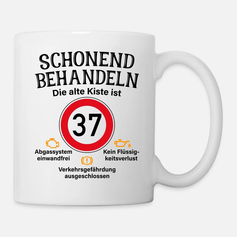37. Geburtstag Schonend Behandeln 37 Alte Kiste 37 - Tasse - Weiß