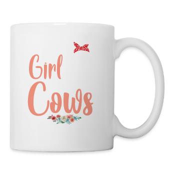 Nur ein Mädchen, das Cow Farmer Vintage Retro GiF - Tasse - Weiß - Rechts