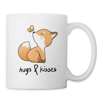 Hugs & Kisses Fox Butterfly - Mug - white - Right