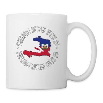 La liberté a commencé avec nous Mois du patrimoine haïtien - Mug blanc - blanc - Droite