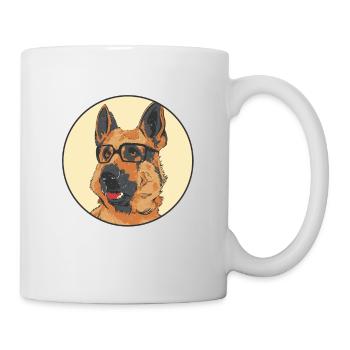 Funny German Shepherd Dog Dad Mom I Love Hairy - Tasse - Weiß - Rechts