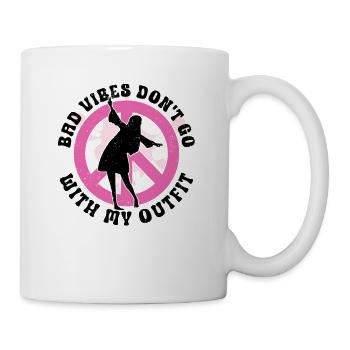 Hippie Peace Zeichen Frieden Blumen Blumenkind - Tasse - Weiß - Rechts