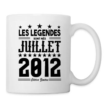 cadeau d'anniversaire Juillet 2012. Cadeau juillet - Mug blanc - blanc - Droite
