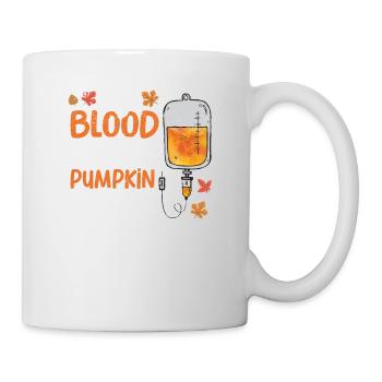 Meine Blutgruppe ist Kürbisgewürz Thanksgiving - Tasse - Weiß - Rechts