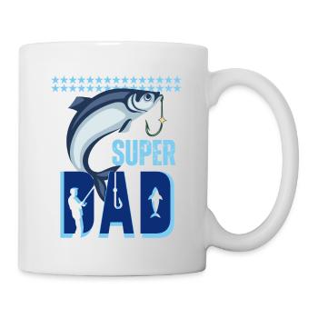 SUPER PAPAS PÊCHEUR - Mug blanc - blanc - Droite