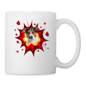 Comic Dog Design - Pow - Ratonero - Mug - white - Right