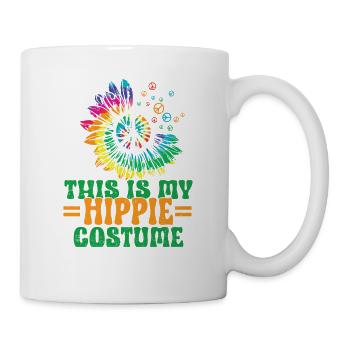 Hippie Peace Zeichen Frieden Blumen Blumenkind - Tasse - Weiß - Rechts