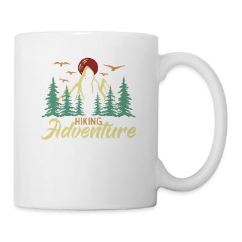 Hiking Adventure Bergwandern Hiking Trekking - Tasse - Weiß - Rechts