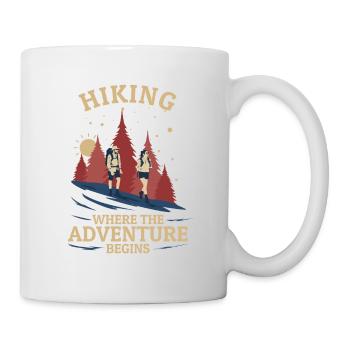 Hiking Where Adventure Begins Trekking - Mug - white - Right