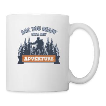 Ready For New Adventure Hiking Trekking - Tasse - Weiß - Rechts
