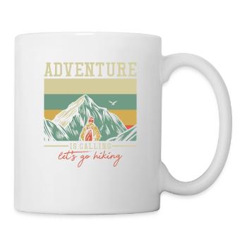 L’aventure vous appelle, Trekking, Randonnée en montagne, Randonnée pédestre - Mug blanc - blanc - Droite