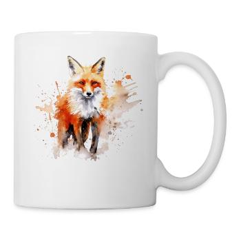 Fuchs Tierliebhaber Geschenk Wildtier Tier Motiv - Tasse - Weiß - Rechts