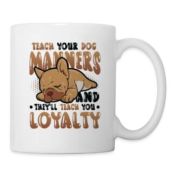 Teach Your Dog Manners, Dog Trainer - Mug - white - Right