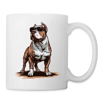 Cute Pitbull Dog Puppy Animals Canine Leo - Mug - white - Right