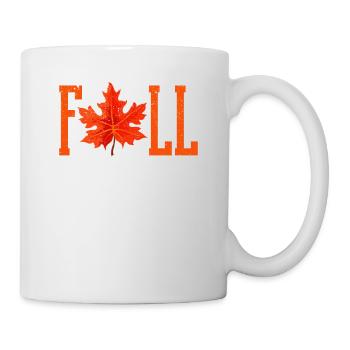 Autumn Foliage Orange Leaf Autumn Leaves Season Colorful - Mug - white - Right