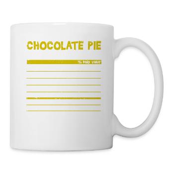 Erntedank-Weihnachts-Schokoladenkuchen Nährwertang - Tasse - Weiß - Rechts