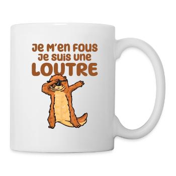 Je M'en Fous - Dabbing Loutre - Dab Dance - Mug blanc - blanc - Droite