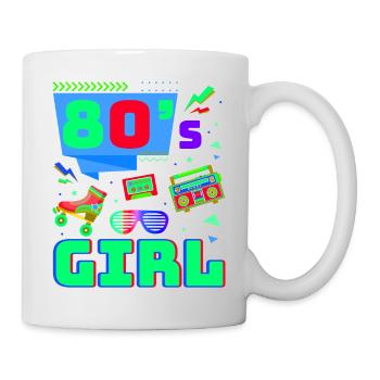 80s Retro CostumeTheme Party Costume 90s Party - Mug - white - Right