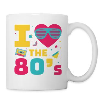 80s Retro CostumeTheme Party Costume 90s Party - Mug - white - Right