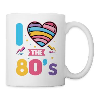 80s Retro CostumeTheme Party Costume 90s Party - Mug - white - Right