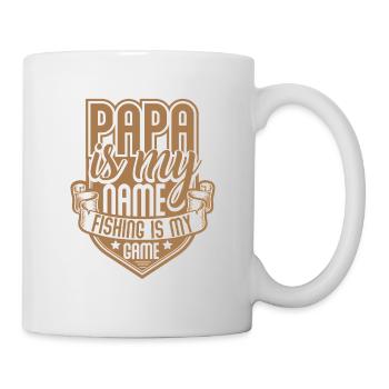 Pêche au papa - Mug blanc - blanc - Droite