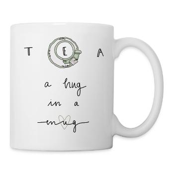 Tea a hug in a mug - Tasse - Weiß - Rechts
