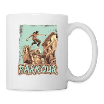 Parkour Le Parcour Freerunning Extremsport - Tasse - Weiß - Rechts