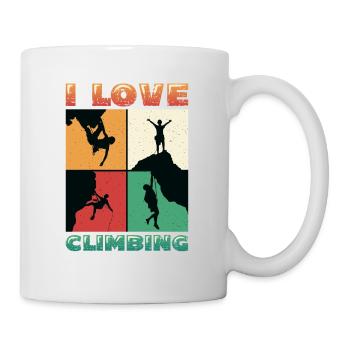 I love rock climbing, rock climbing - Mug - white - Right