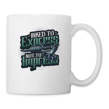 Encré pour exprimer, pas pour impressionner le tatouage - Mug blanc - blanc - Droite