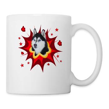 Conception de chien comique - Pow - Husky - Mug blanc - blanc - Droite