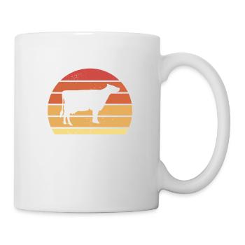 Désolé d’être en retard, j’ai vu un amoureux des vaches - Mug blanc - blanc - Droite