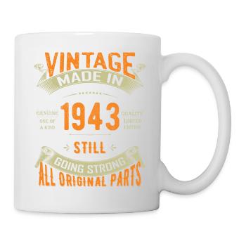 Millésime 1943 Classique Anniversaire 80 ans de force - Mug blanc - blanc - Droite