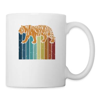 Retro Big Cat King Tiger Wildcat Siberian - Mug - white - Right